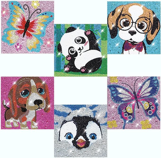 CHWGLFGG 6 Pack Diamond Painting Kits Beginners, 5D DIY Diamond Art Kit by CHWGLFGG