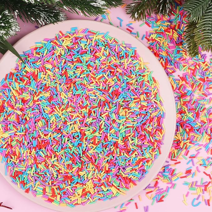 DIYASY 180g Fake Sprinkles, 6.35 oz Non-Edible Resin Sprinkles Faux Plastic - Image 2