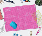 Self Healing Cutting Mat A2 18"x 24" Double Sided Pink Mat - Image 2