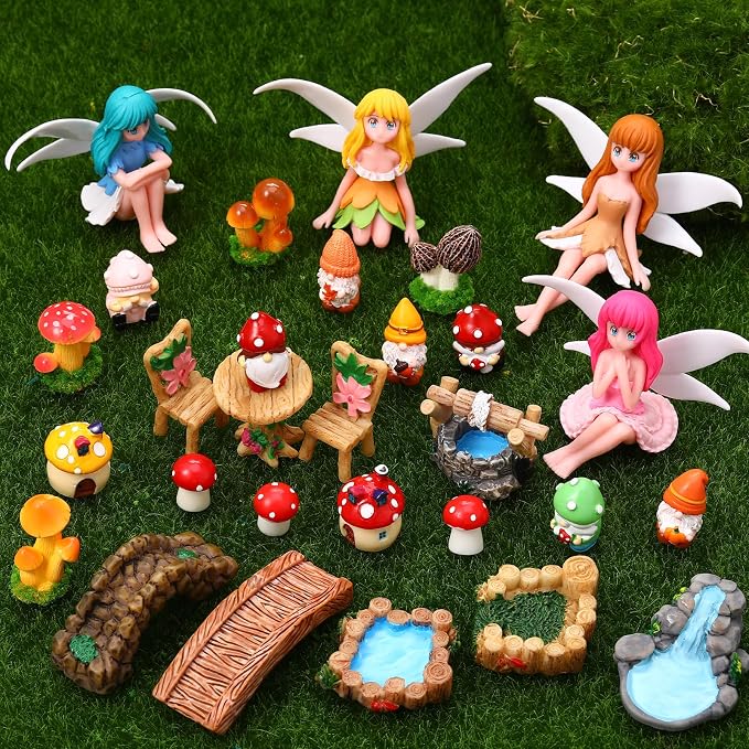 29Pcs Fairy Garden Accessories, Miniature Garden Ornaments Landscape - Image 3