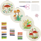 Bonroy 4 Sets Embroidery Kit for Beginners by Bonroy