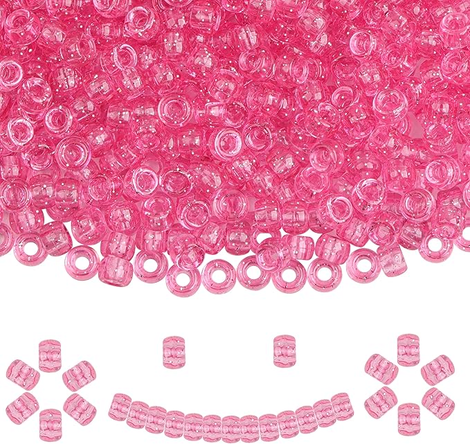 Plastic Pony Beads, for Bracelet, Hair Braiding, Friendship Bracelets, Jewelry by KAKW