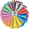 FUNKAKA Glitter HTV Heat Transfer Vinyl Bundle, 43 Pack 12" x 10" Sheets HTV by FUNKAKA