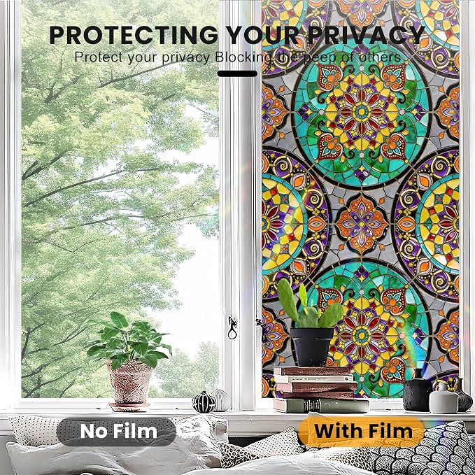 Stained Glass Window Privacy Film Static Cling - Image 5