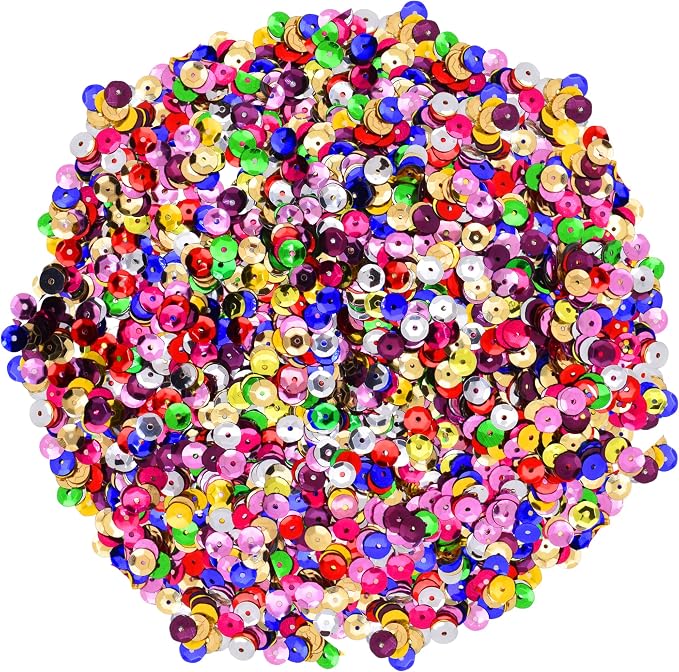 Mandala Crafts 6mm Cup Round Rainbow Sequins - Image 2