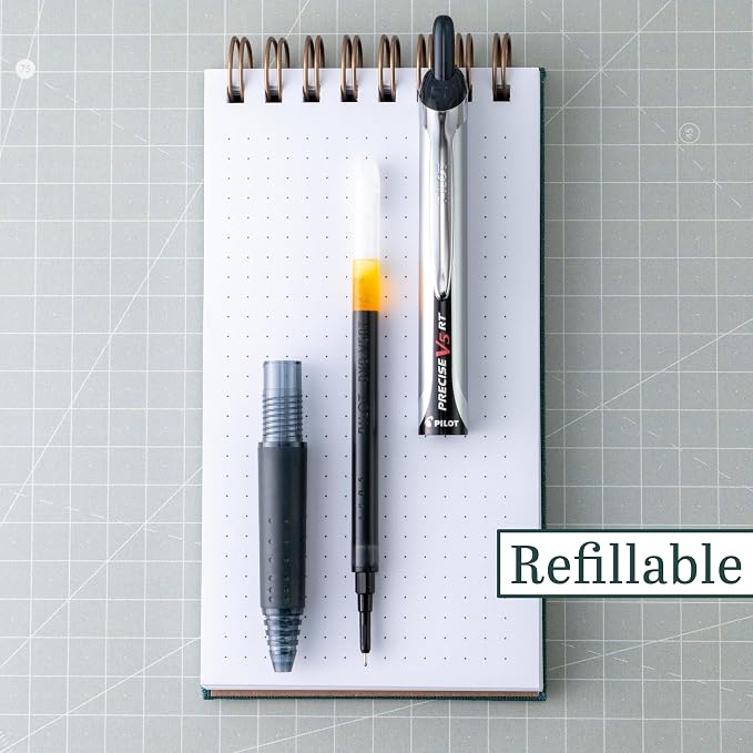 Pilot Precise V5 RT Refillable & Retractable Rolling Ball Pens, Extra Fine - Image 3