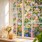 Oxdigi 3D Stained Glass Window Film Decorative, Static Cling Privacy Protection by Oxdigi