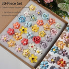 Lanyani 30 Pieces 3D Ceramic Flower Mosaic Tiles - Image 7