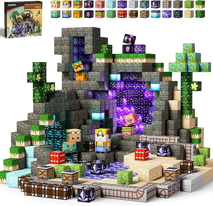 GobiDex Magnetic Building Blocks Kids Game-Based Build Magwonder World by GobiDex
