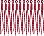 Paracord Keychain Paracord Bag Charm 12pcs Braided Nylon Rope Keychain Cord by Cmidy