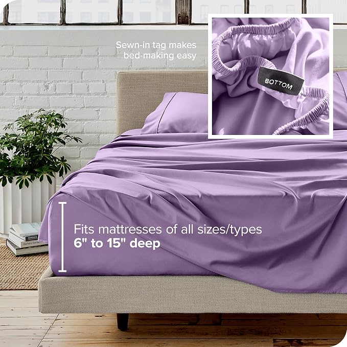 Bare Home Split Head Flex King Sheet Set - Image 6