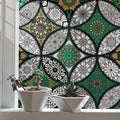 Green Window Privacy Film Frosted Glass Windows Cling Non-Adhesive Removable by wallpaper