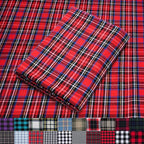 Pico Textiles 6 Yards Bolt Red and Black Tartan Plaid Flannel Fabric by PicoTextiles