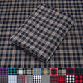 Pico Textiles 6 Yards Bolt Tan and Blue Tartan Plaid Flannel Fabric by PicoTextiles