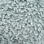 LITMIND 1.1LB Silver Textured Irregular Glass Mosaic Tiles - Image 3