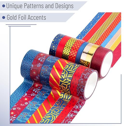 Mr. Pen- Washi Tape Set, 15 Rolls, Metallic Foil | 5 Yards/Roll, Washi Tape - Image 3