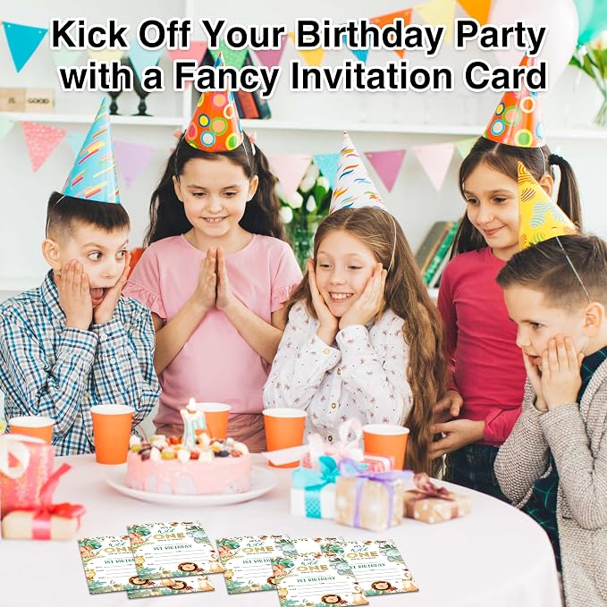 Wild One Birthday Invitations, 25 Double-Sided Invitation Cards - Image 5