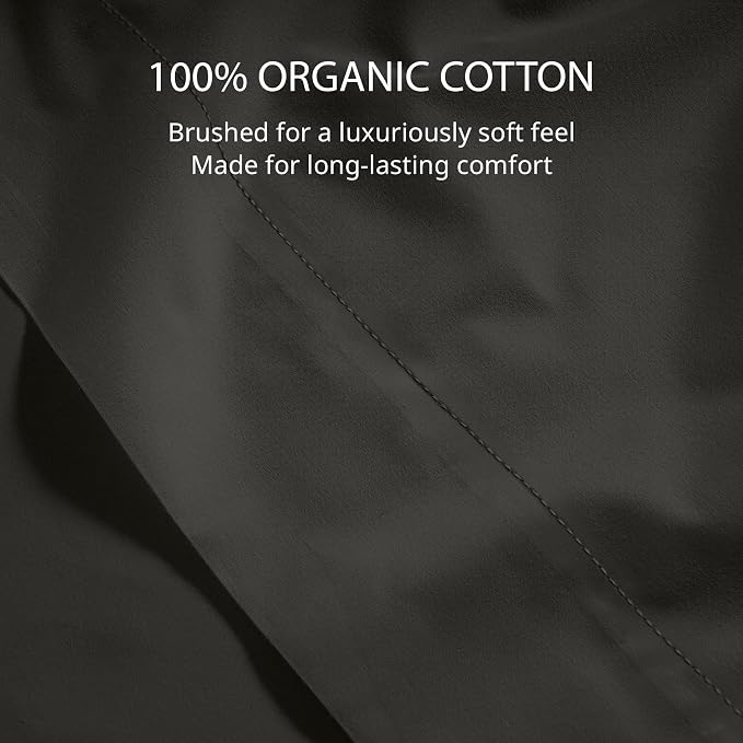 Lane Linen 100% Organic Cotton Queen Size Flat Sheet Only - Image 5