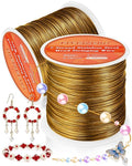 FIVEIZERO 656FT 0.45mm Gold 7 Strand Stainless Steel Beading Wire, 2 Rolls by FIVEIZERO
