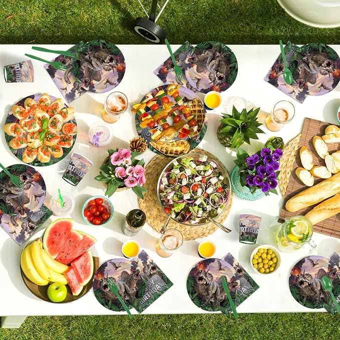 168Pcs Dinosaur Birthday Party Supplies - Image 5