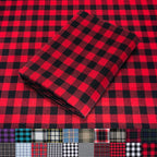 Pico Textiles 10 Yards Bolt Black and Red Buffalo Plaid Checkered Flannel Fabric by PicoTextiles