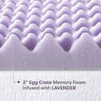 Best Price Mattress 2 Inch Egg Crate Memory Foam Mattress Topper - Image 7