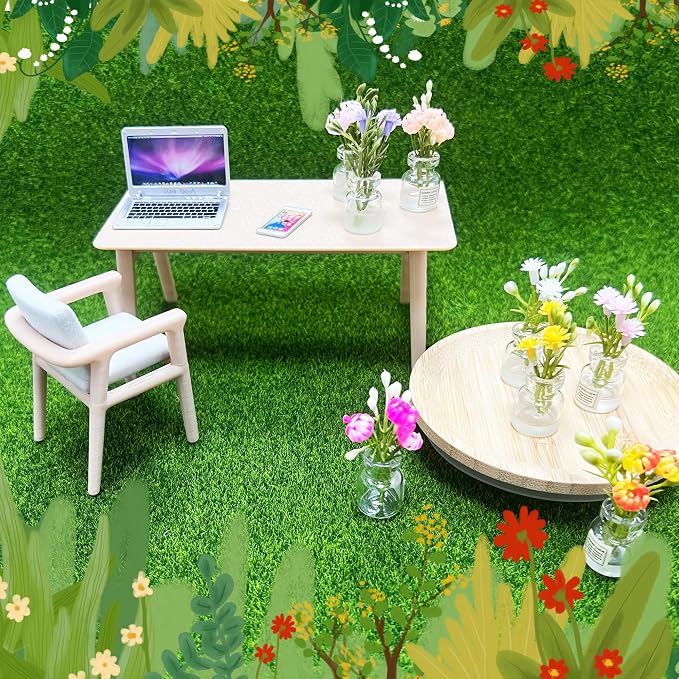 10 Pcs Miniature Mini Plant Flowers, 1:12 Tiny Small Glow in the Dark | Glass - Image 4