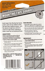 Gorilla Tough & Clear Double Sided Tape Squares, 24 1" Pre-Cut Mounting Squares - Image 2