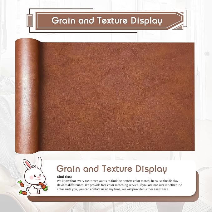 KING MOUNTAIN Leather Repair Patch, 12 x 60 Inches self Adhesive Leather Repair - Image 2