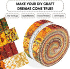 Craftido-20 Options-100% Cotton Jelly Roll Fabric Precut Strips - Image 5
