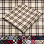 Pico Textiles 1 Yard Tan and Brown Tartan Plaid Flannel Fabric by PicoTextiles