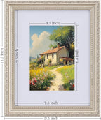 eletecpro 8x10 Vintage Picture Frame, Glass Cover, Horizontal or Vertical - Image 3