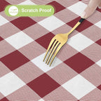 Smiry Rectangle Table Cloth, Waterproof Vinyl Tablecloth - Image 5