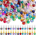 150Pcs Crystal Dangle Charms for Jewelry Making Crackle Bulk Small Cute Charms by COGCHARGER
