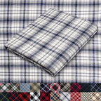 Pico Textiles 4 Yards Bolt White and Gray Tartan Plaid Flannel Fabric by PicoTextiles