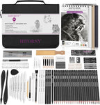 HIFORNY 100 PCS Drawing Set Sketching Kit, Sketch Pencils Art Supplies by HIFORNY