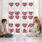 Renbuzhu 40PCS Valentines Day Crafts: Paper Heart Suncatchers, Christmas - Image 4