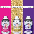 TULIP ColorShot Fabric Spray Paint, 3 Pack Jewel Tone Gem Colors Neon Pink - Image 4