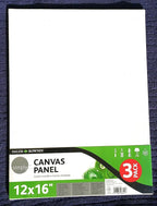 Daler-Rowney Simply Canvas Panel, 12x16 inches, 3 Pack by Unknown