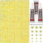 33000Pcs Yellow Rhinestones for Bedazzling, Mix Sizes 2, 6mm Flatback Gems by Worthofbest