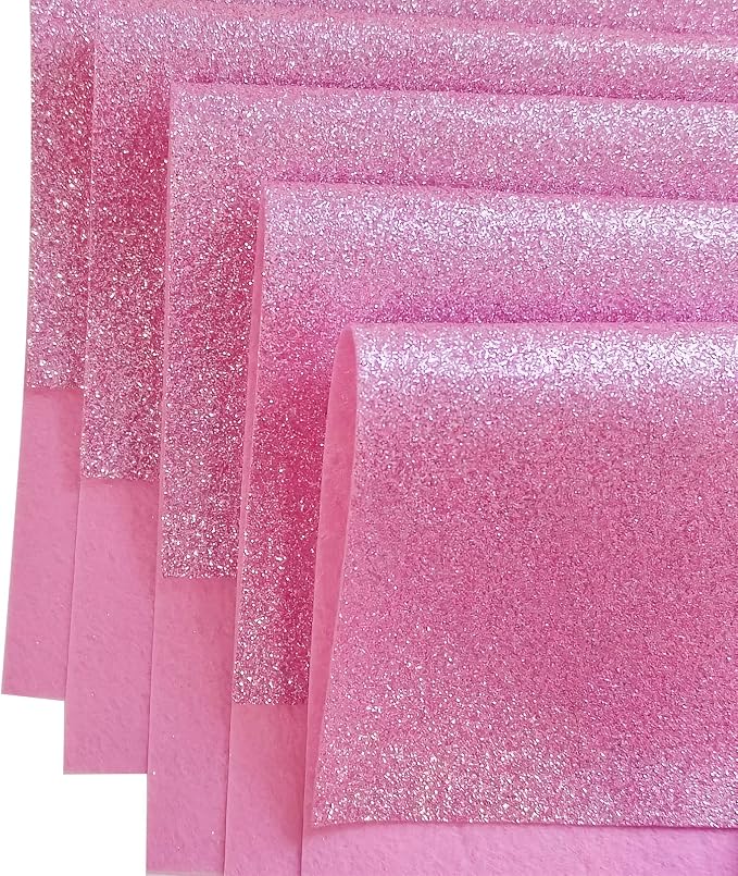 Glitter Felt Fabric, 8 x12 inches Felt Square Glitter - Image 5