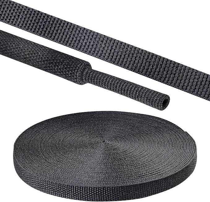 2 in 1 Heat Shrink Braided Sleeving Fabric Tubing-Ideal fit Irregular Shape by Sunnarepoon