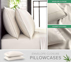 Queen Pillowcases by Pure Bamboo, Genuine 100% Organic Viscose Derived from - Image 2