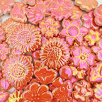 500g/1.1lb Ceramic Mosaic Tiles Mixed Shapes of Flowers, Mushrooms - Image 2