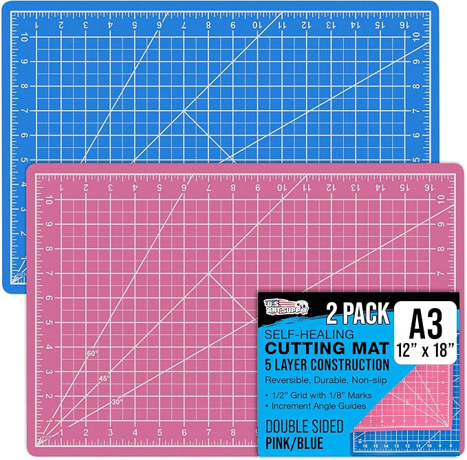 U.S. Art Supply 12" x 18" Self-Healing Cutting Mat 5-Ply by USArtSupply