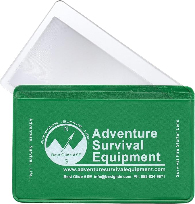 Best Glide ASE Credit Card Size Fresnel Lens Fire Starter and Magnifier Lenses - Image 3
