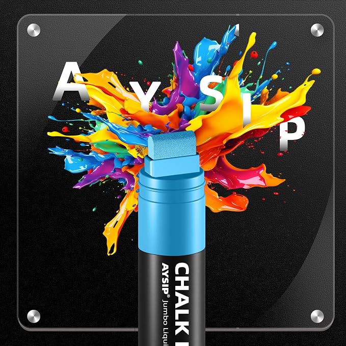 Window Chalk Markers for Blackboard，10 Colors Washable Glass Jumbo Liquid Chalk - Image 7