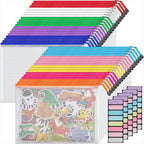 JARLINK A4 Mesh Zipper Pouch Bags, Office School Supplies, Cosmetics Travel by JARLINK