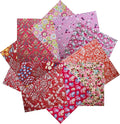 HANPATQUI 50PCS 5 x 5 inch 100% Cotton Fat Quarters Fabric by HANPATQUI