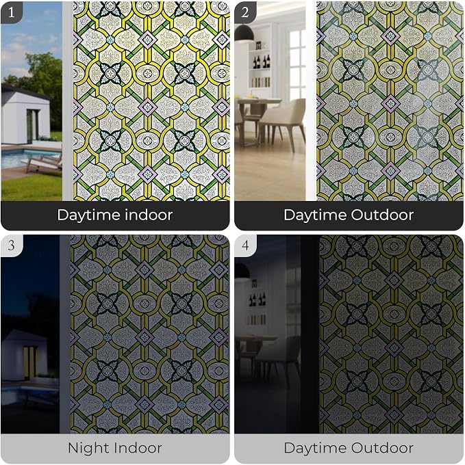 3D Stained Glass Window Film, Decorative Window Privacy Film - Image 6